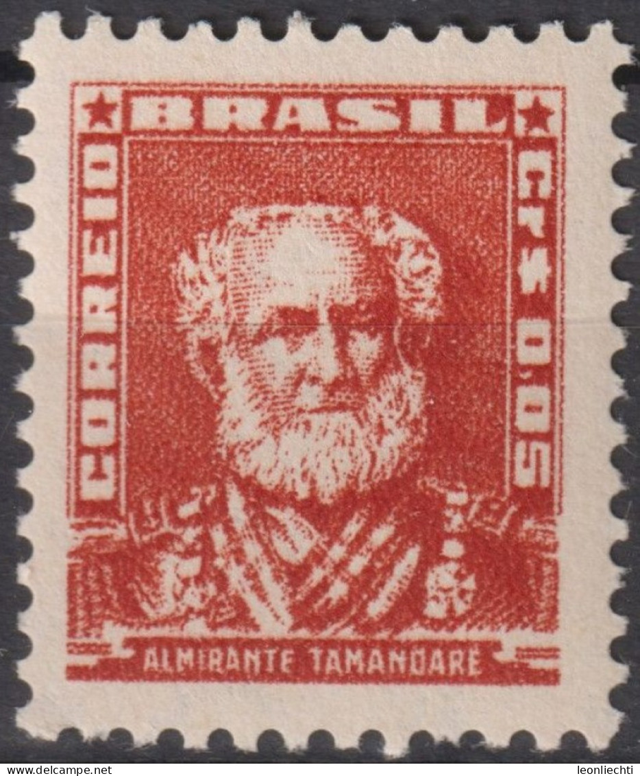 1954 Brasilien *F, Mi:BR 847XI, Sn:BR 787, Yt:BR 576, Admiral Tamandaré - Ungebraucht