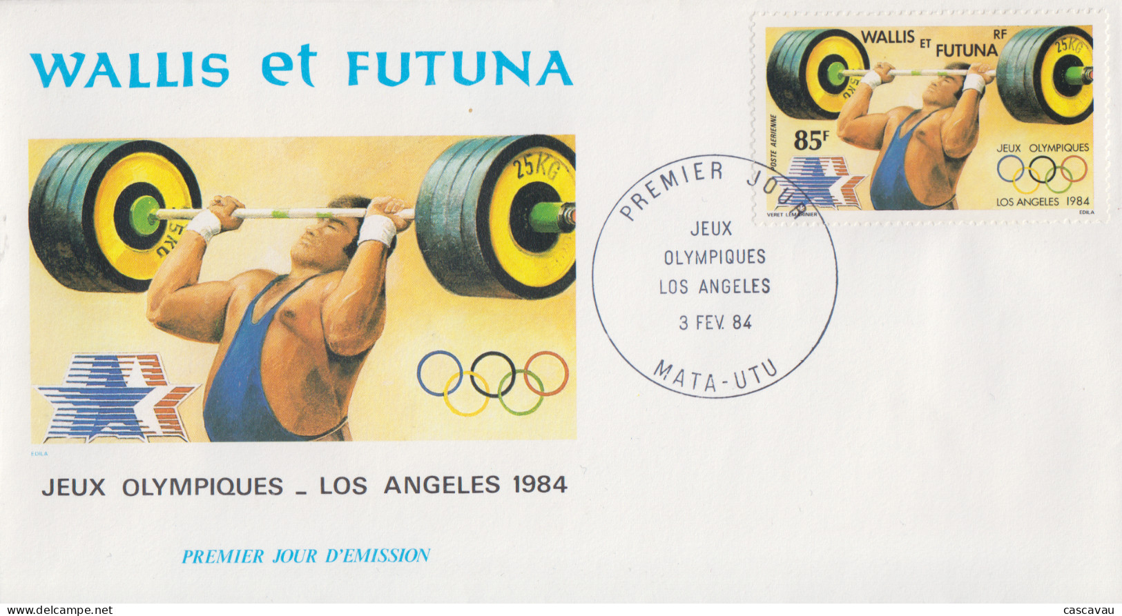 Enveloppe   FDC  1er  Jour   WALLIS  ET  FUTUNA     Jeux  Olympiques   LOS  ANGELES    1984 - FDC