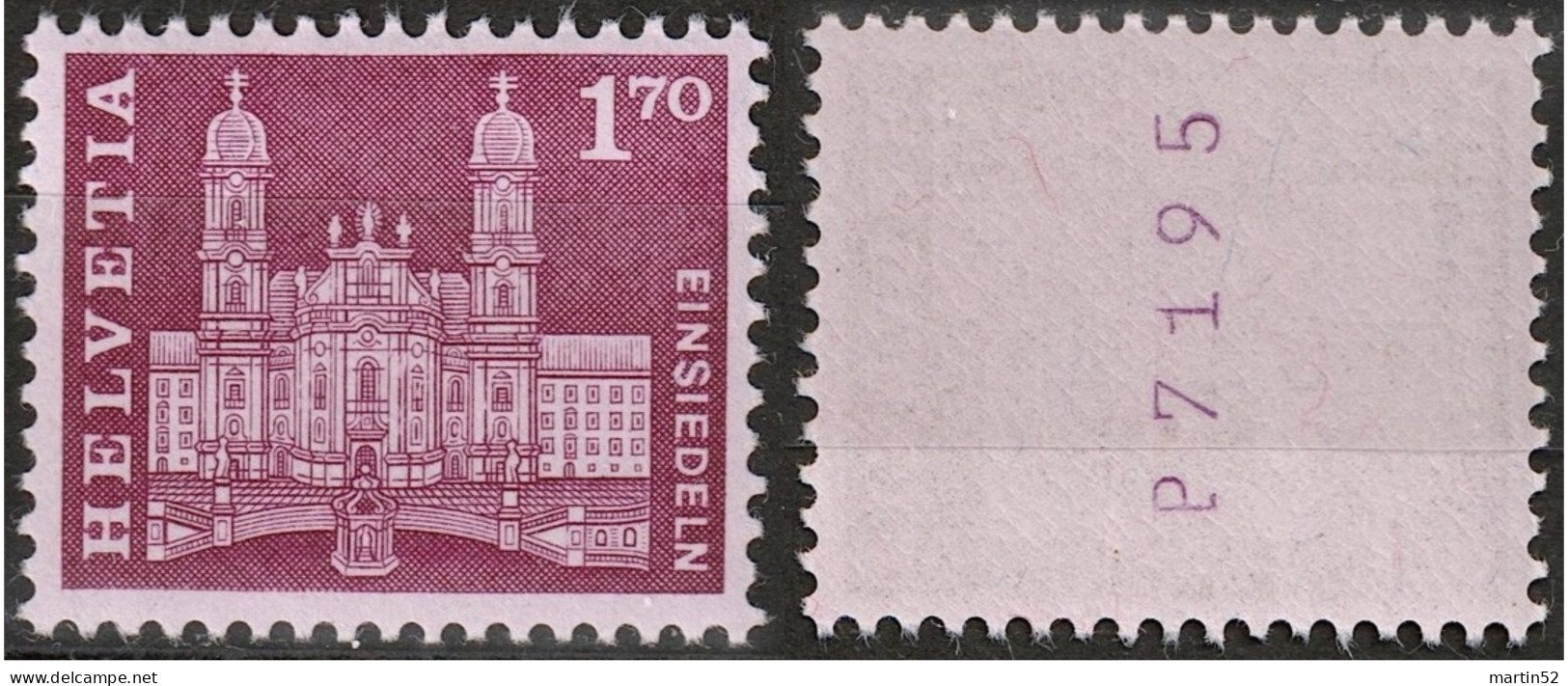 Schweiz Suisse 1963: ROLLEN MIT NUMMER 7195 AVEC N° Zu 392RM.01 / Mi 765R ** Postfrisch MNH (Zumstein CHF 10.00) - Coil Stamps