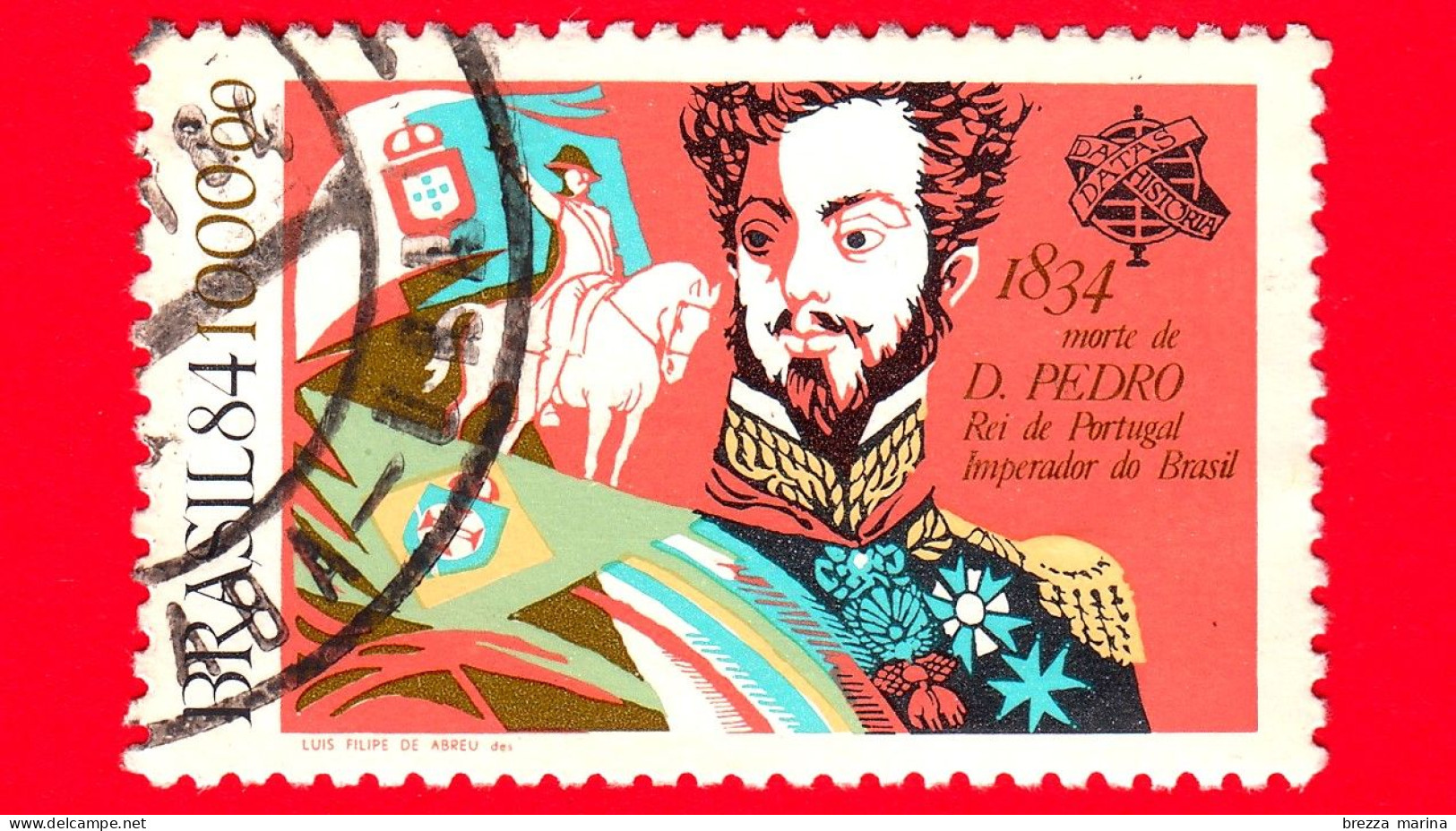 BRASILE - Usato - 1984 - 150° Anniversario Della Morte Imperatore Pedro I - Congiunta Con Portogallo - 1000 - Used Stamps