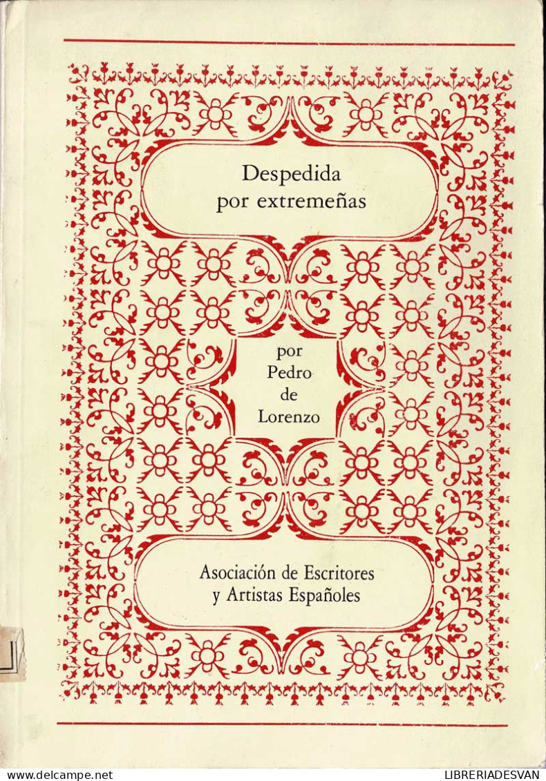 Despedida Por Extremeñas - Pedro De Lorenzo - Filosofía Y Sicología