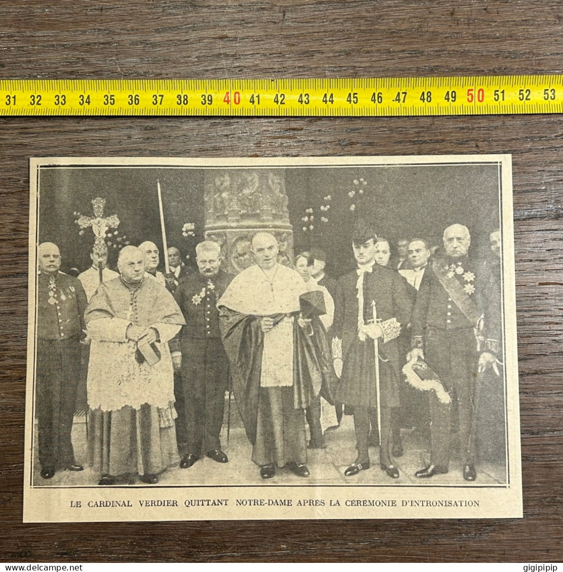 1930 GHI2 CARDINAL VERDIER QUITTANT NOTRE-DAME APRES LA CÉREMONIE D'INTRONISATION à Paris Grâce - Collections