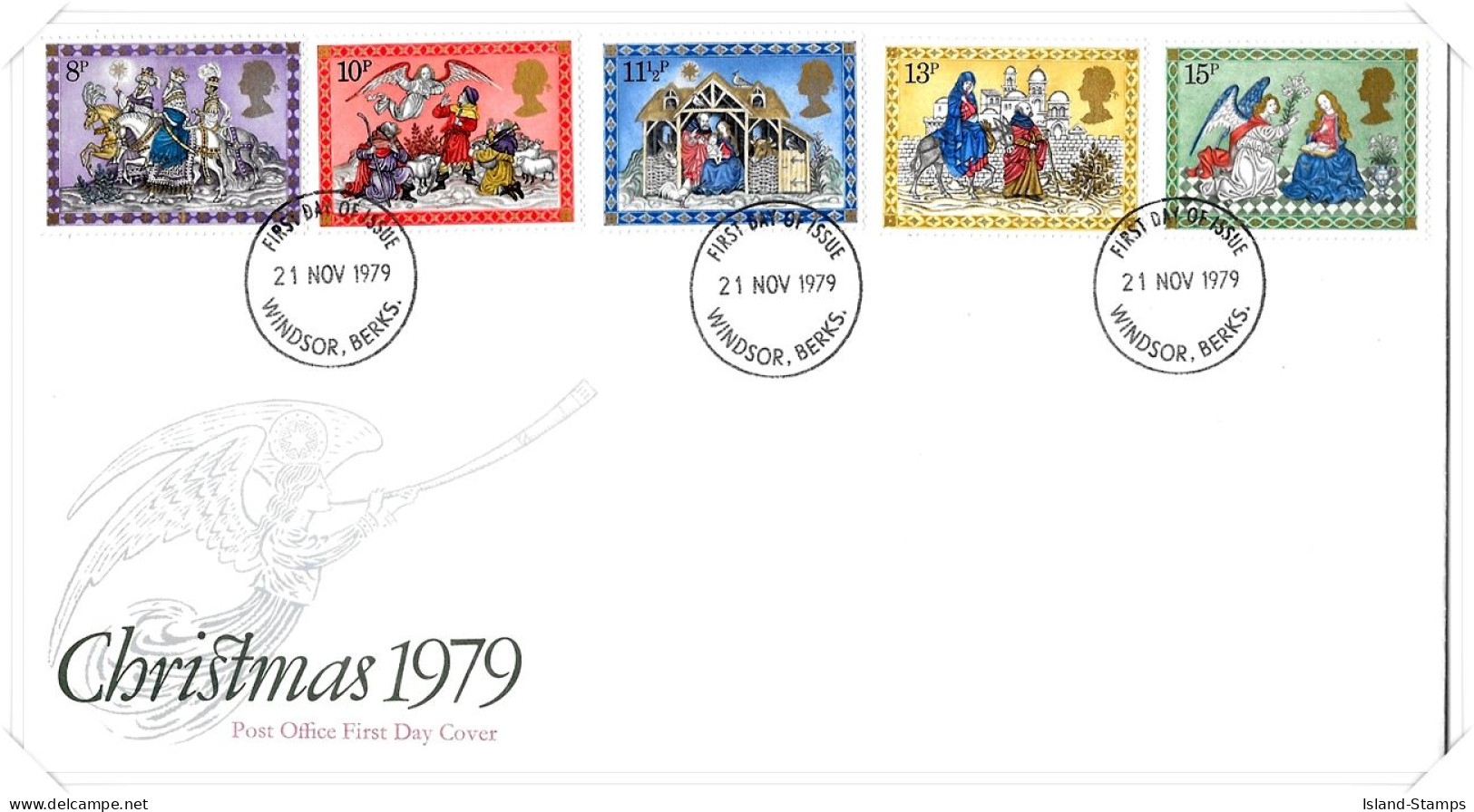 1979 Christmas Unaddressed FDC Tt - 1971-1980 Decimal Issues