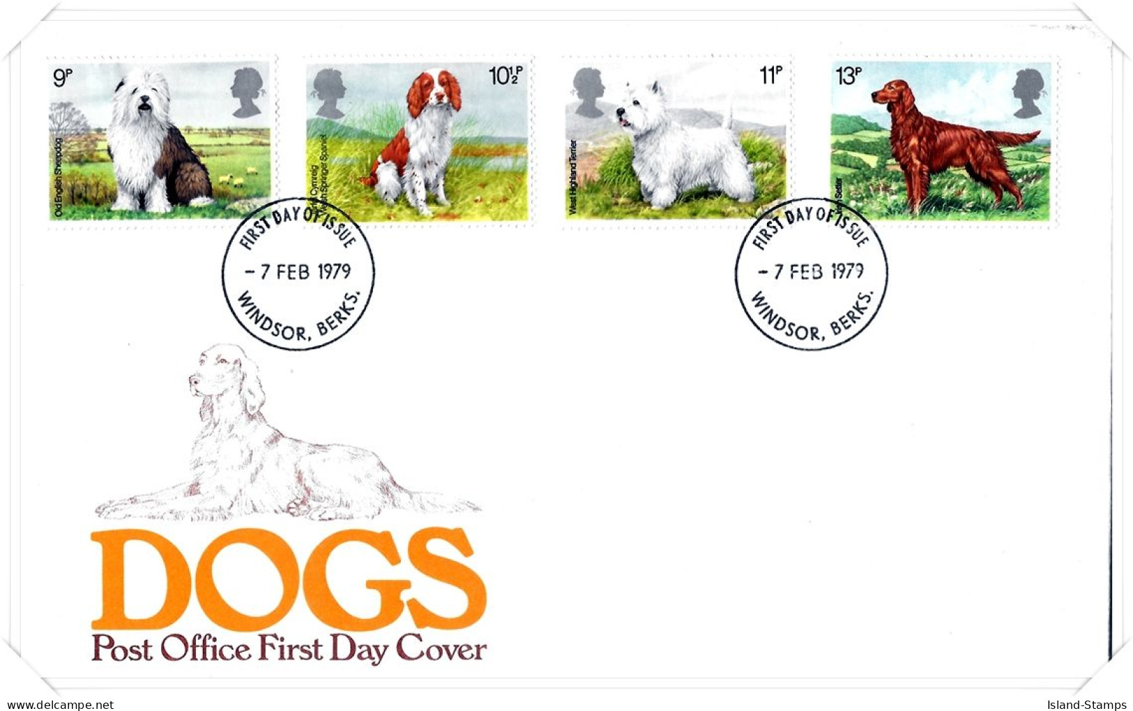 1979 Dogs Unaddressed FDC Tt - 1971-1980 Decimale  Uitgaven