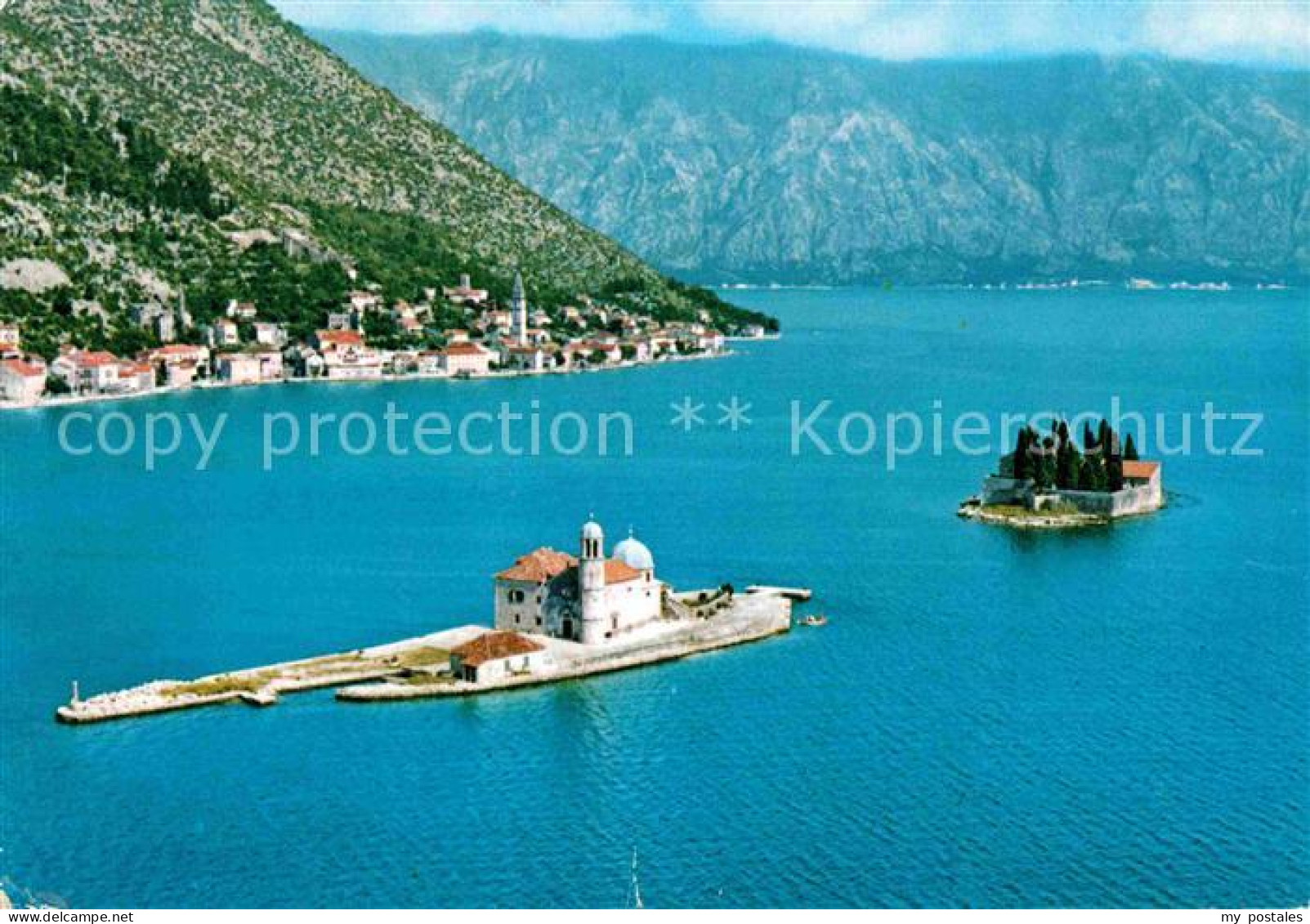 72648889 Perast Fliegeraufnahme Mit Inseln Cetinje - Montenegro