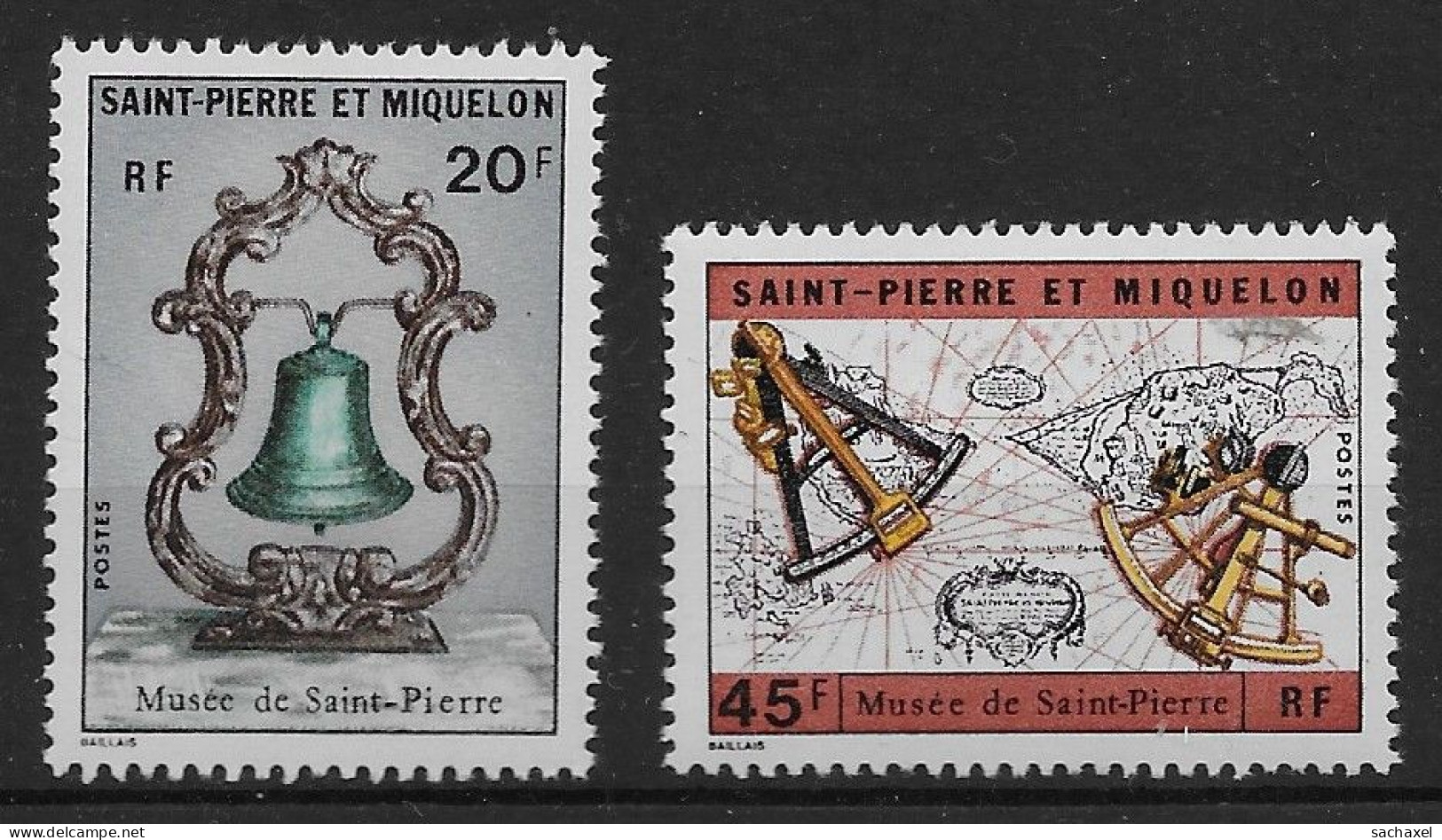 1971 Saint Pierre Et Miquelon N°417 Et 418  Nf** MNH. Musèe De Saint Pierre. - Neufs