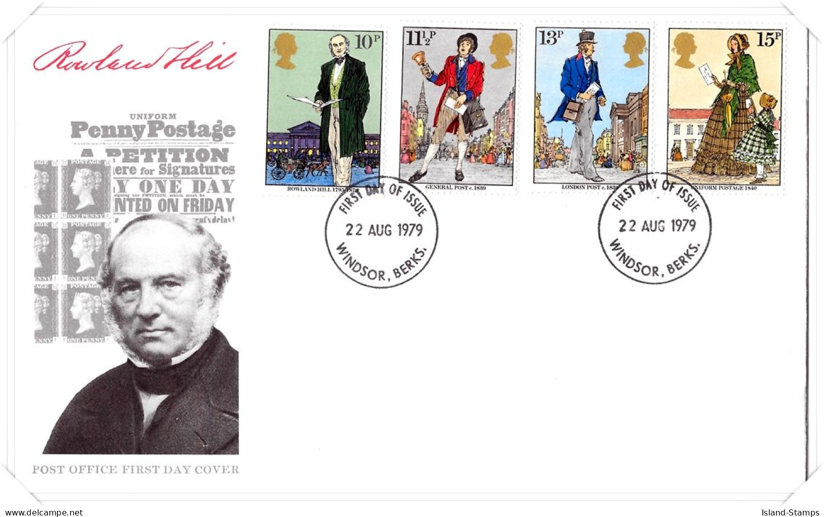 1979 Rowland Hill (2) Unaddressed FDC Tt - 1971-1980 Dezimalausgaben