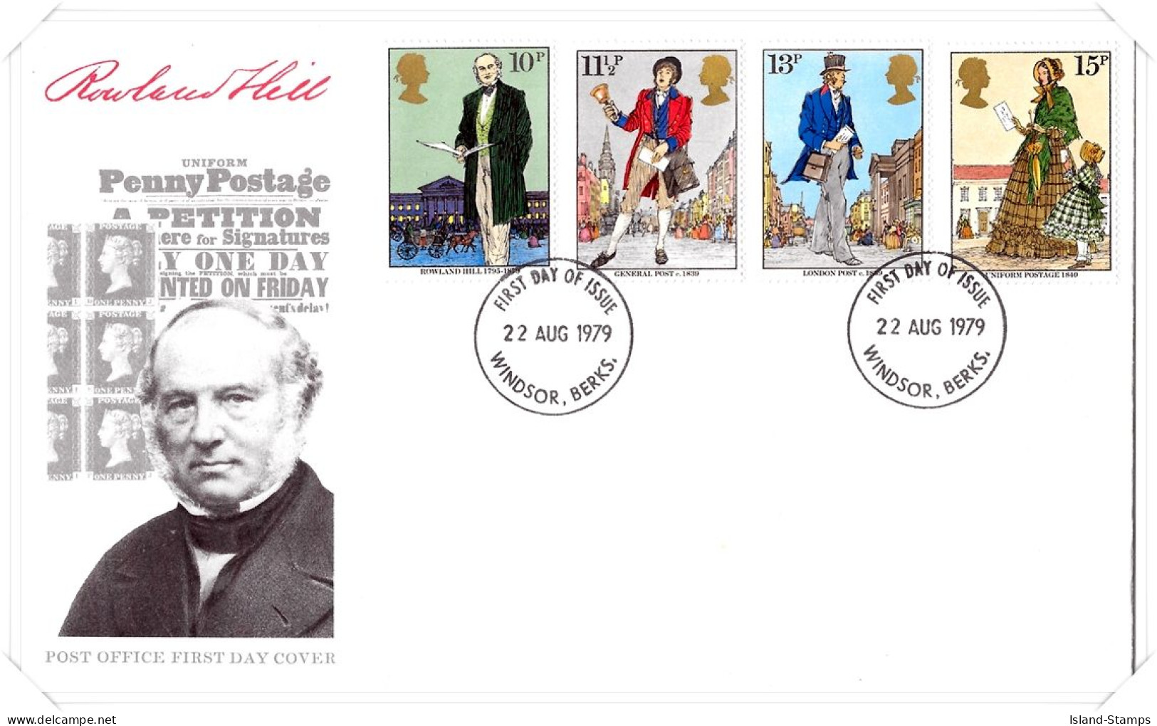 1979 Rowland Hill Unaddressed FDC Tt - 1971-1980 Dezimalausgaben