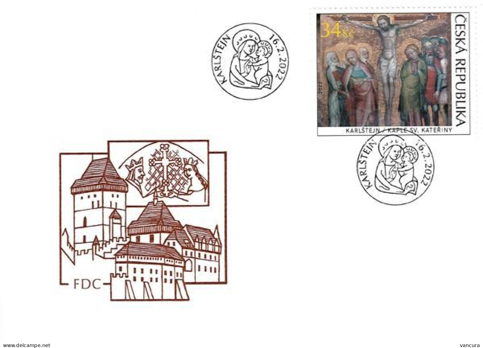 FDC 1151 - 2 Czech Republic Czech Gothic  Murals 2022 - Ungebraucht