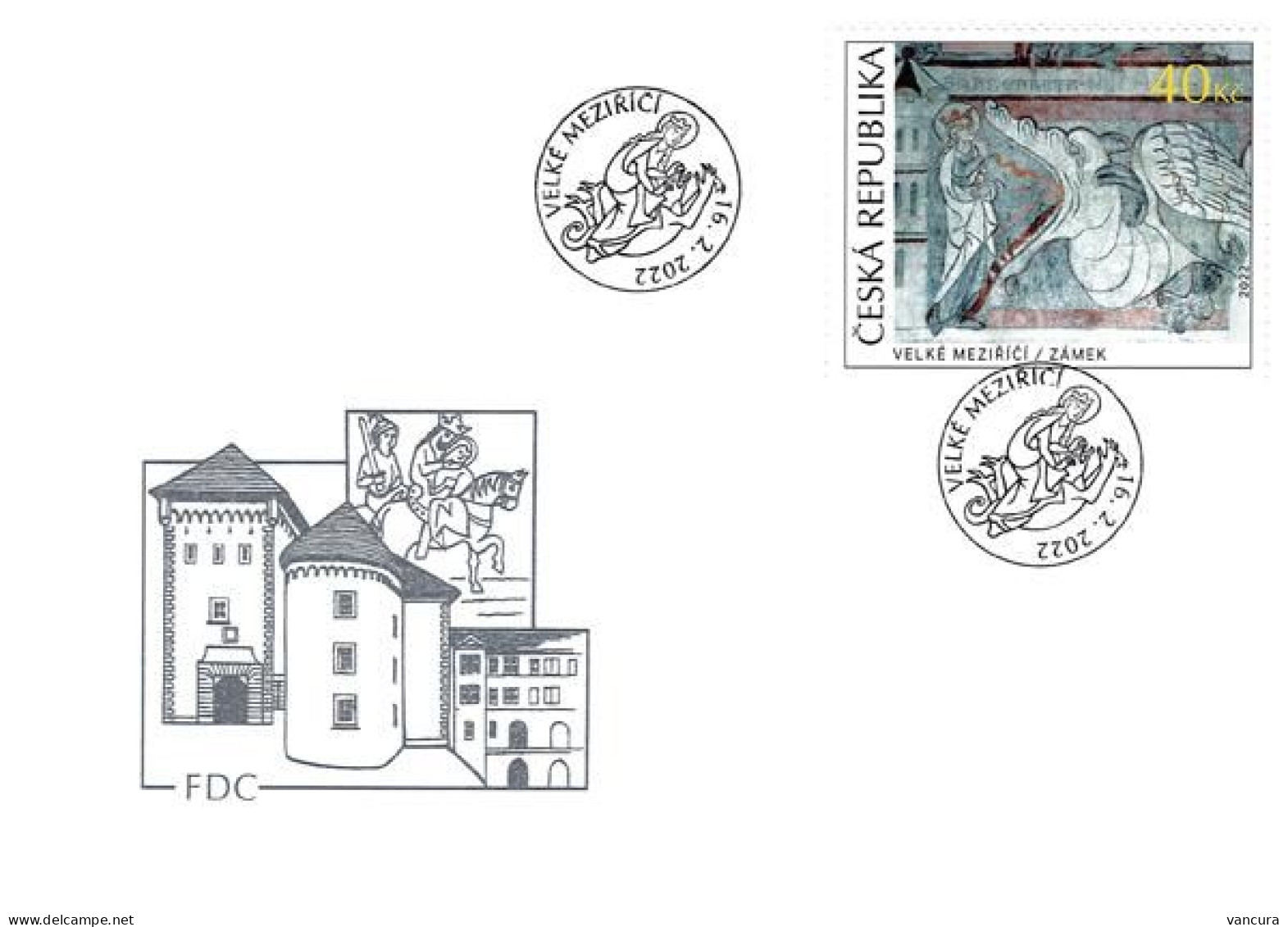 FDC 1151 - 2 Czech Republic Czech Gothic  Murals 2022 - Neufs