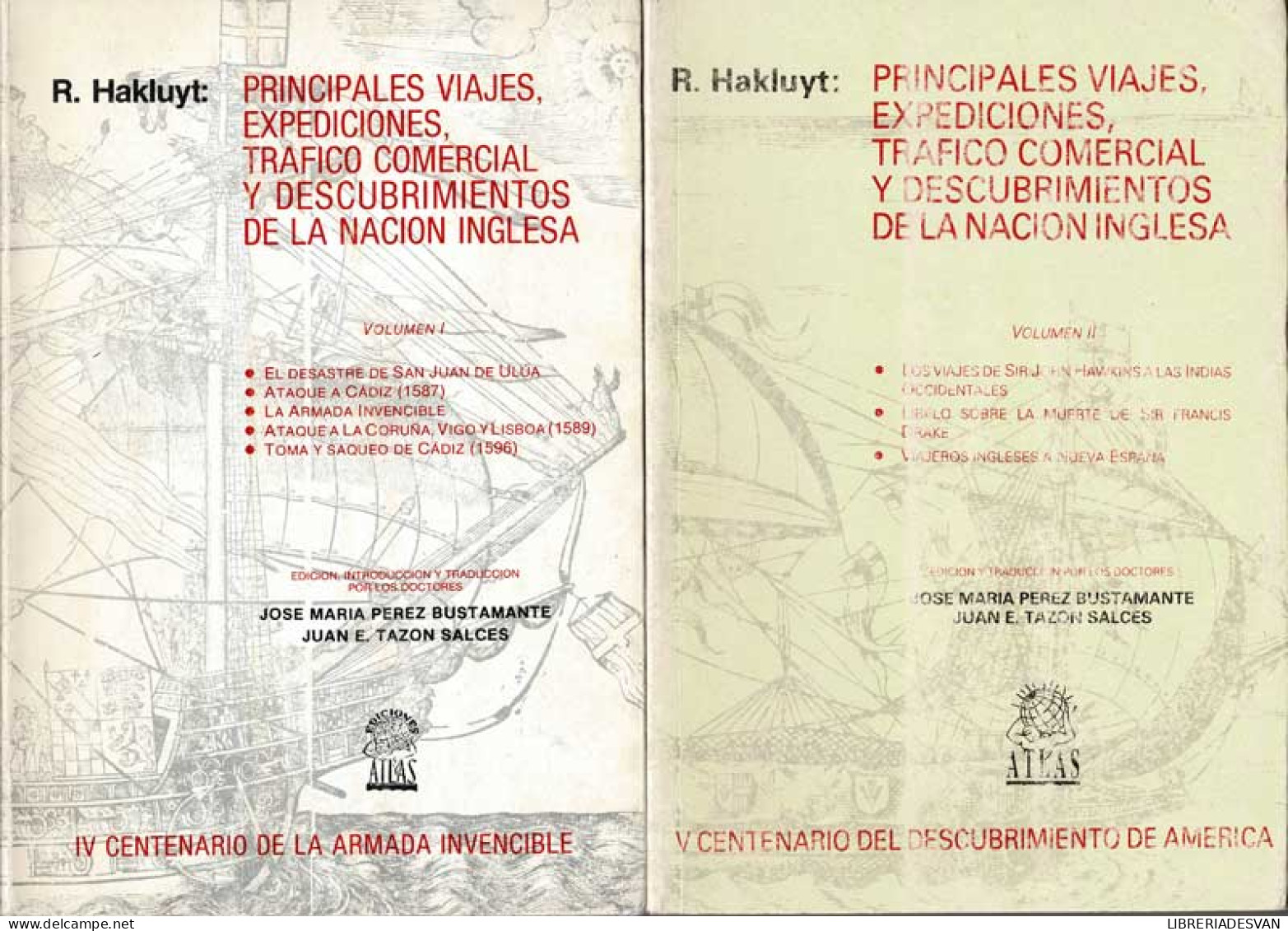 Principales Viajes, Tráfico Comercial Y Descubrimientos De La Nación Inglesa. 2 Vols. - Richard Hakluyt - Histoire Et Art
