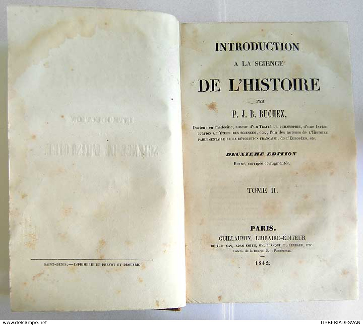 Introduction à La Science De L'Histoire. Vol. 2 - Philippe-Joseph-Benjamin Buchez - History & Arts