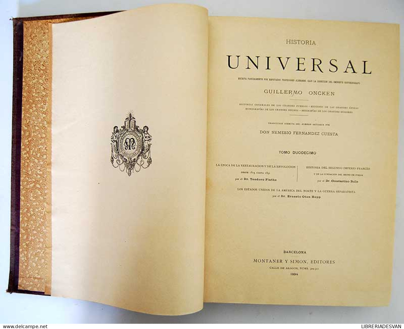 Historia Universal. Tomo 12 - Guillermo Oncken - Geschiedenis & Kunst