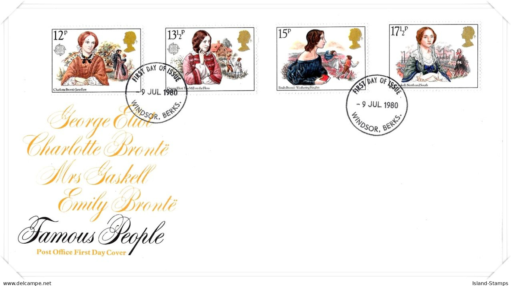 1980 Authoresses Unaddressed FDC Tt - 1971-1980 Decimal Issues