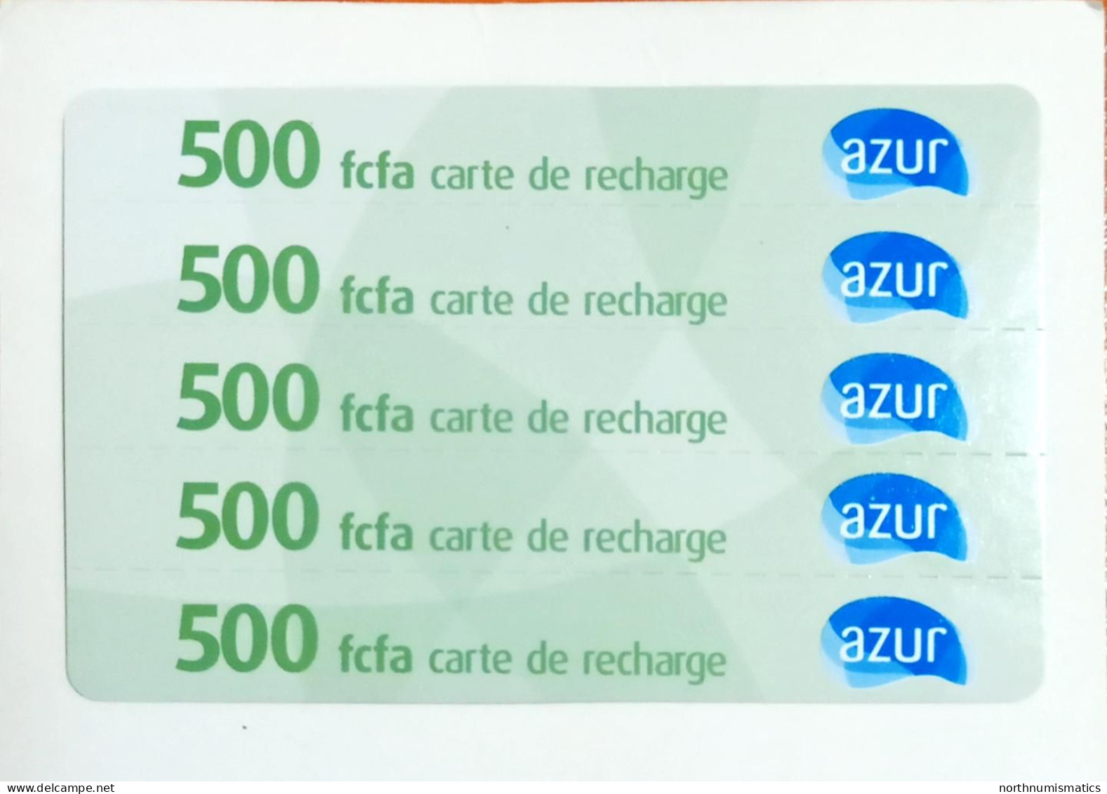 Azur Sample Prepaid Phone Card - Lots - Collections
