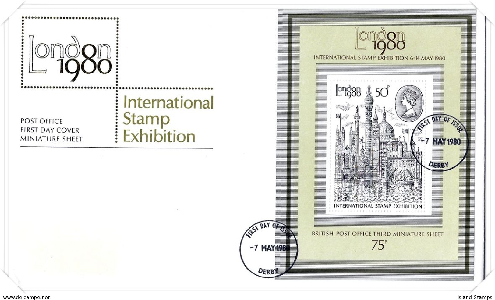 1980 London Stamp Exhibition MS (2) Unaddressed FDC Tt - 1971-1980 Decimal Issues