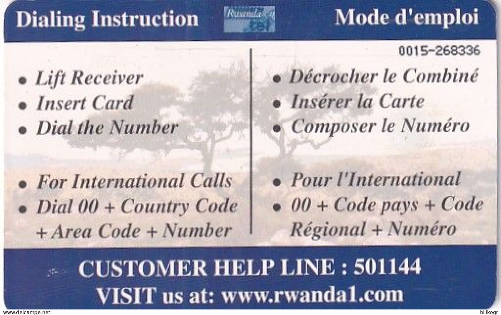 RWANDA - Akagera, First Chip Issue 1500 Frw, Used - Rwanda