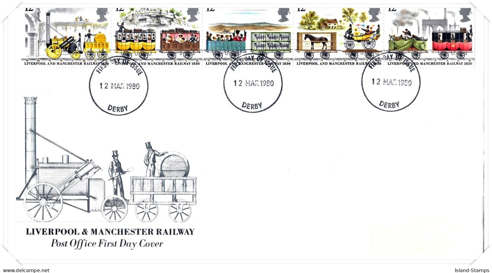 1980 Railway (2) Unaddressed FDC Tt - 1971-1980 Dezimalausgaben