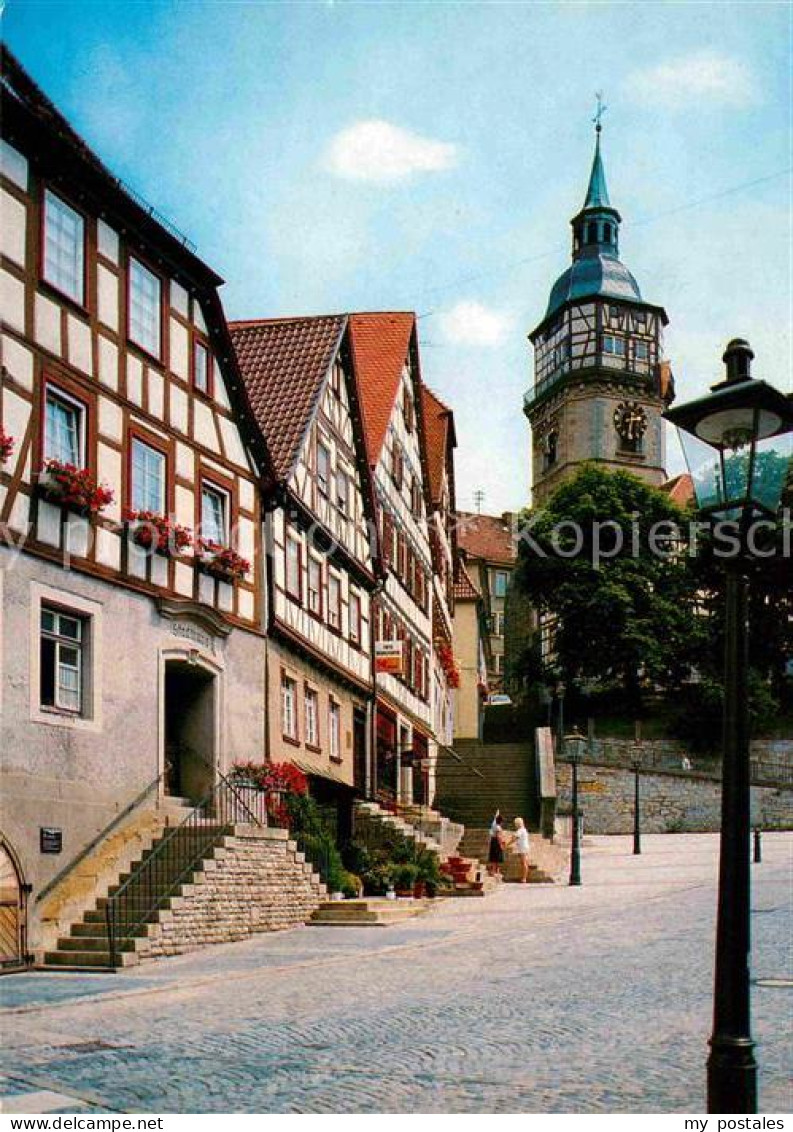 72646079 Backnang Fachwerkhaeuser Altstadt Stadtturm Laterne Backnang - Backnang