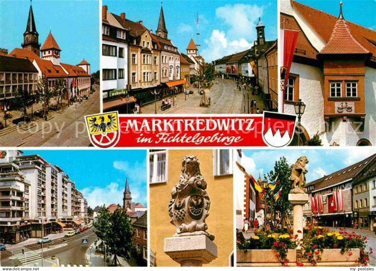 72646011 Marktredwitz Teilansichten Strassenpartie Erker Brunnen Skulptur Marktr - Marktredwitz