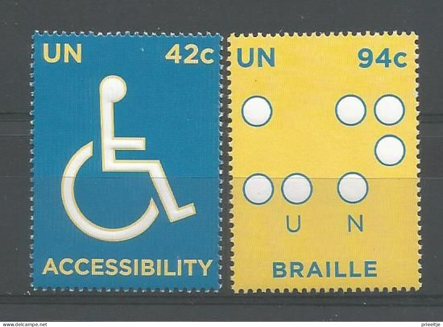 United Nations NY 2008 Disabled Persons Convention Y.T. 1075/1076 ** - Ungebraucht