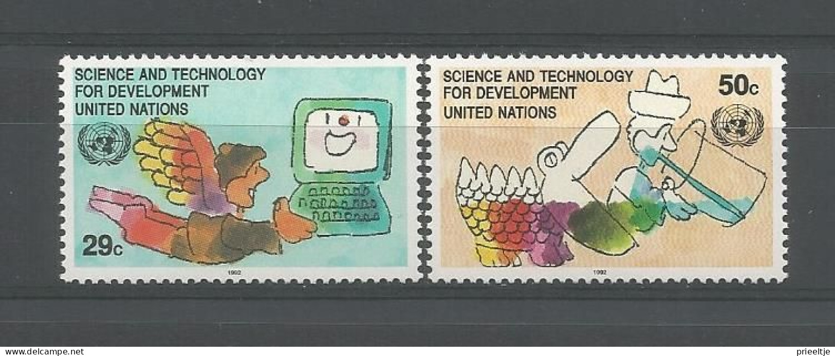 United Nations NY 1992 Science & Technology Y.T. 615/616 ** - Unused Stamps