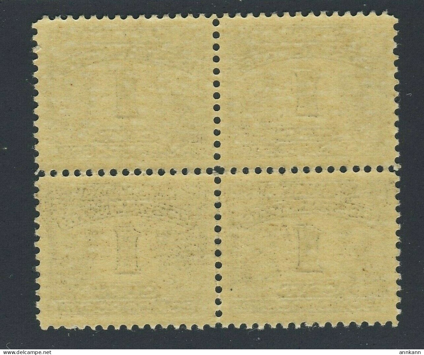 4x Canada Revenue Postal Note Stamps Blk Of 4 #FPS1-1c Blue 2xMNH 2xMH GV=$25.00 - Blokken & Velletjes