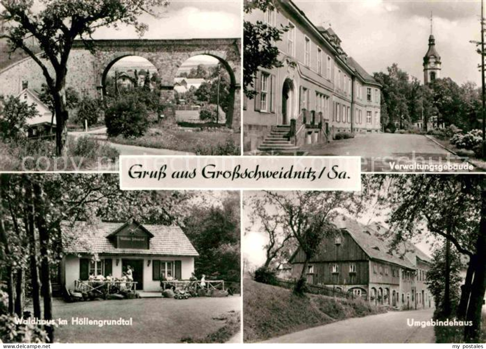 72643887 Grossschweidnitz Viadukt Verwaltungsgebaeude Umgebindehaus Waldhaus Hoe - Grossschweidnitz