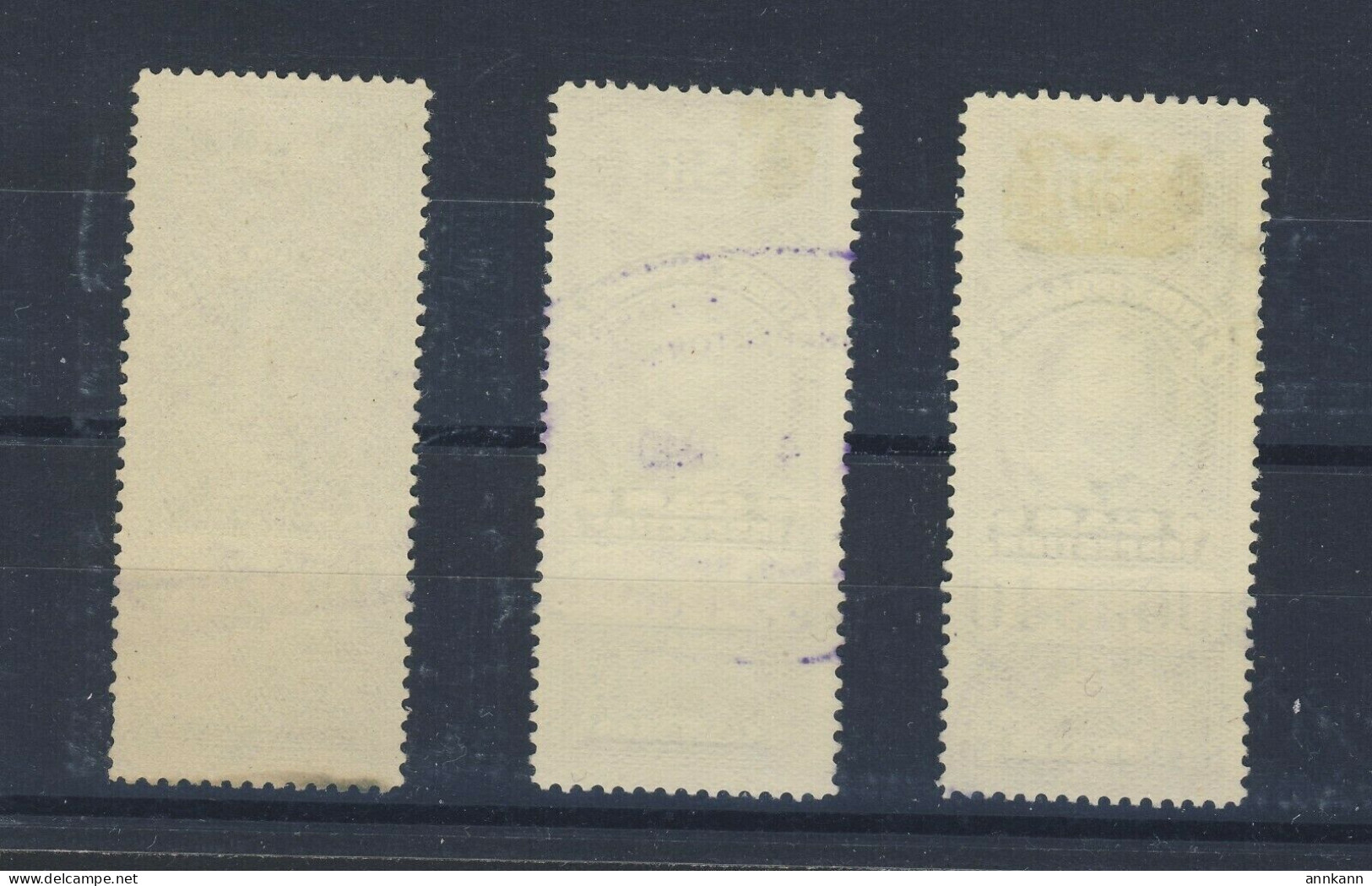 3x Canada Revenue Gas $3.00 Used Stamps #FG31 -$3.00 Blue Guide Value = $21.00 - Fiscale Zegels