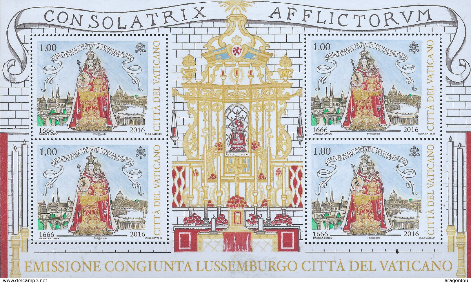 Luxembourg - Luxemburg - Bloc - Feuillet   2016    Consolatrice  Afflictorum    MNH** - Blocs & Hojas