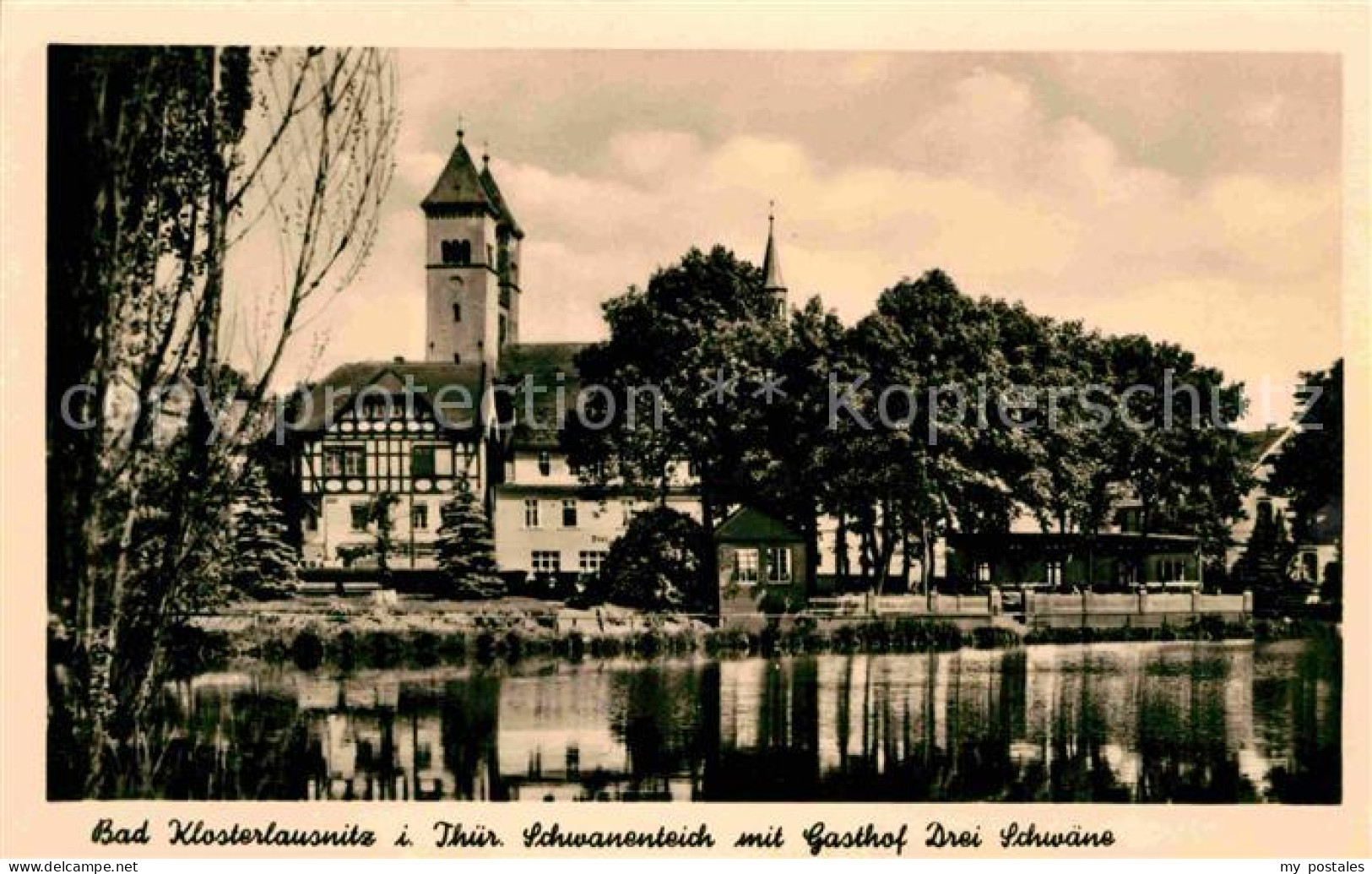 72641932 Bad Klosterlausnitz Schwanenteich Mit Gasthof Drei Schwaene Bad Kloster - Bad Klosterlausnitz