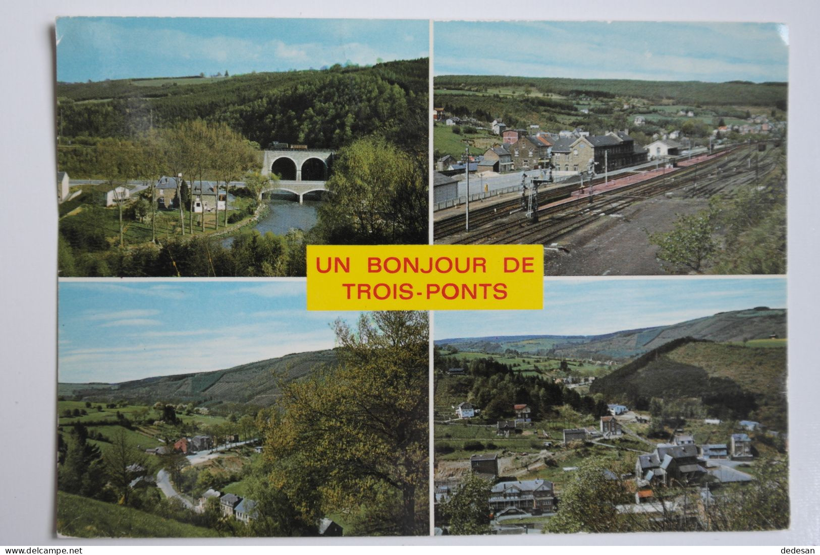 Cpsm Grand Format Un Bonjour De Trois Ponts - NOV68 - Trois-Ponts