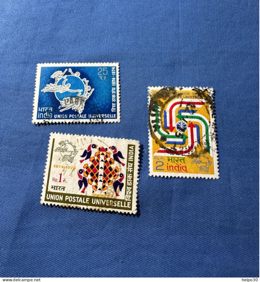 India 1974 Michel 603-05 Weltpostverein - Used Stamps