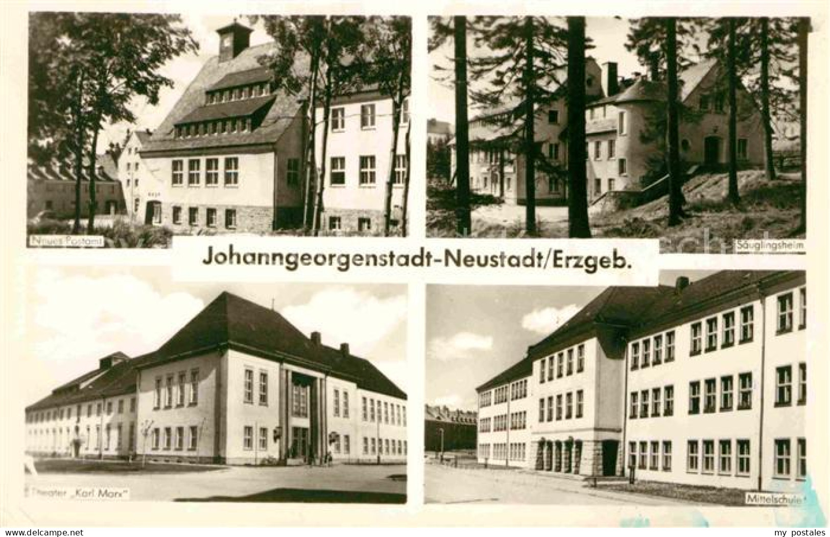 72641876 Johanngeorgenstadt Neues Postamt Theater Karl Marx Mittelschule Saeugli - Johanngeorgenstadt