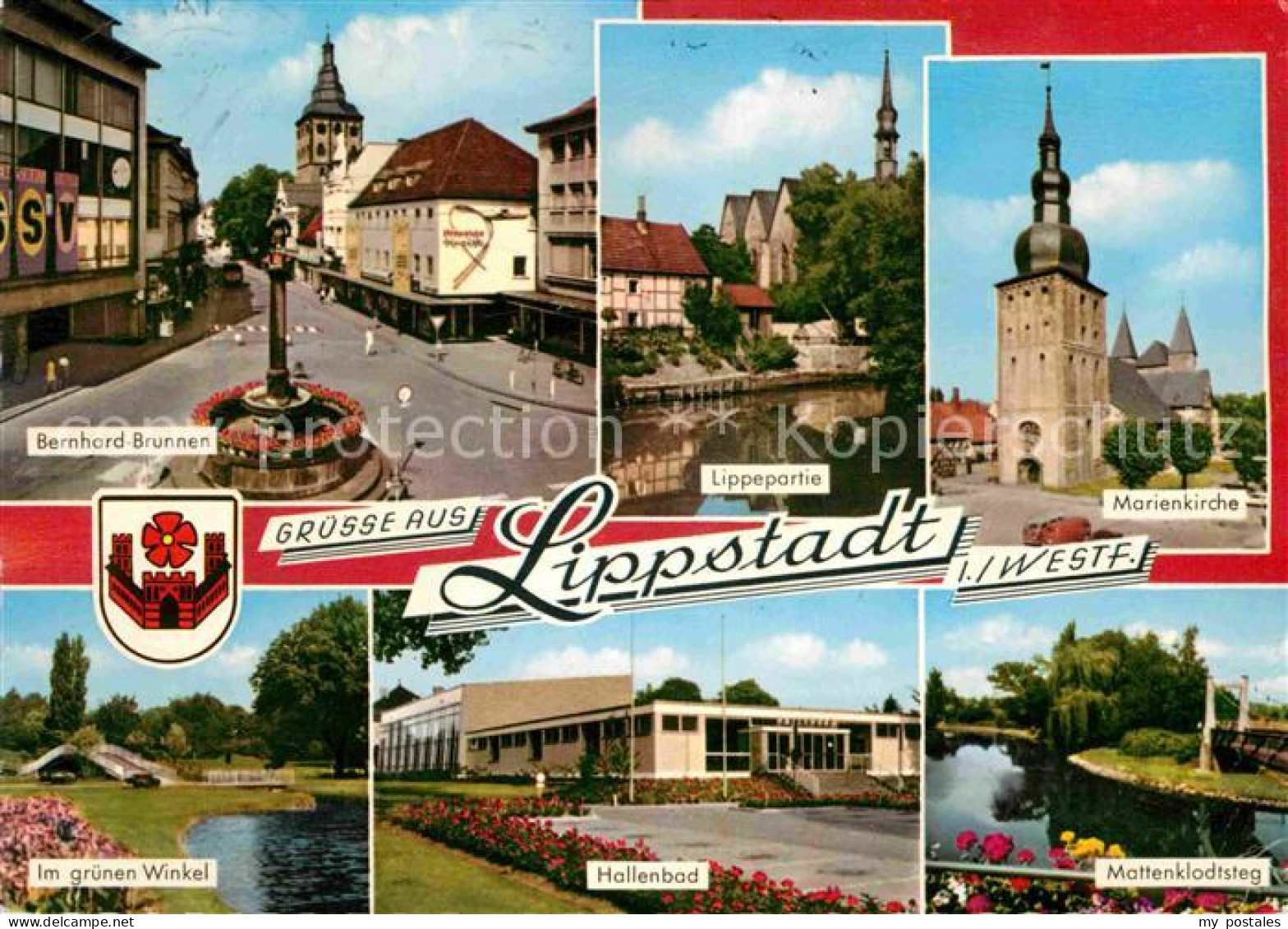 72641490 Lippstadt Bernhard Brunnen Lippe Marienkirche Mattenklodtsteg Hallenbad - Lippstadt