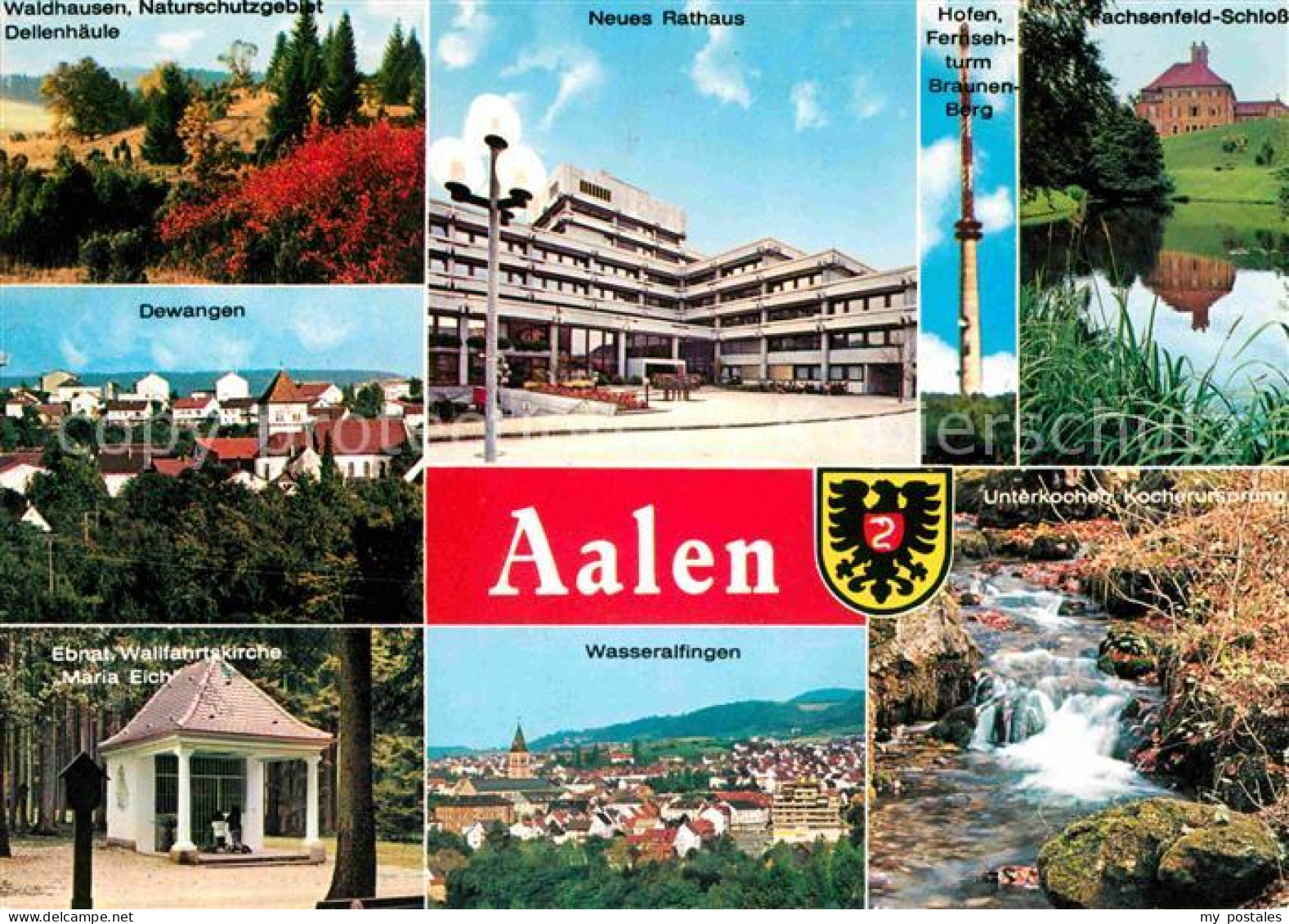 72641391 Aalen Naturschutzgebiet Dellenhaeule Rathaus Fernsehturm Schloss Kocher - Aalen