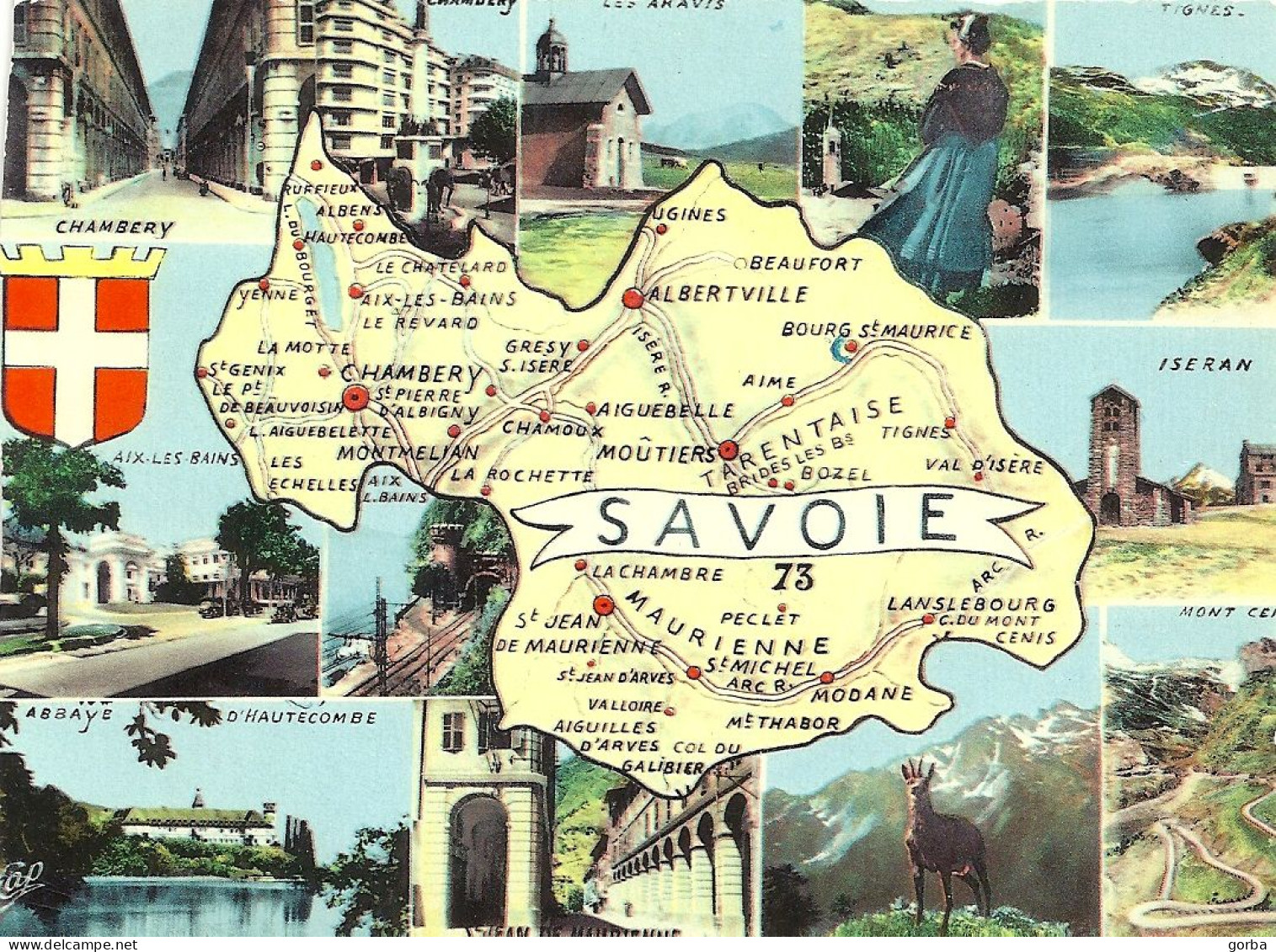 *CPM  - 73 - SAVOIE - Carte Département - Multivues - Valmorel
