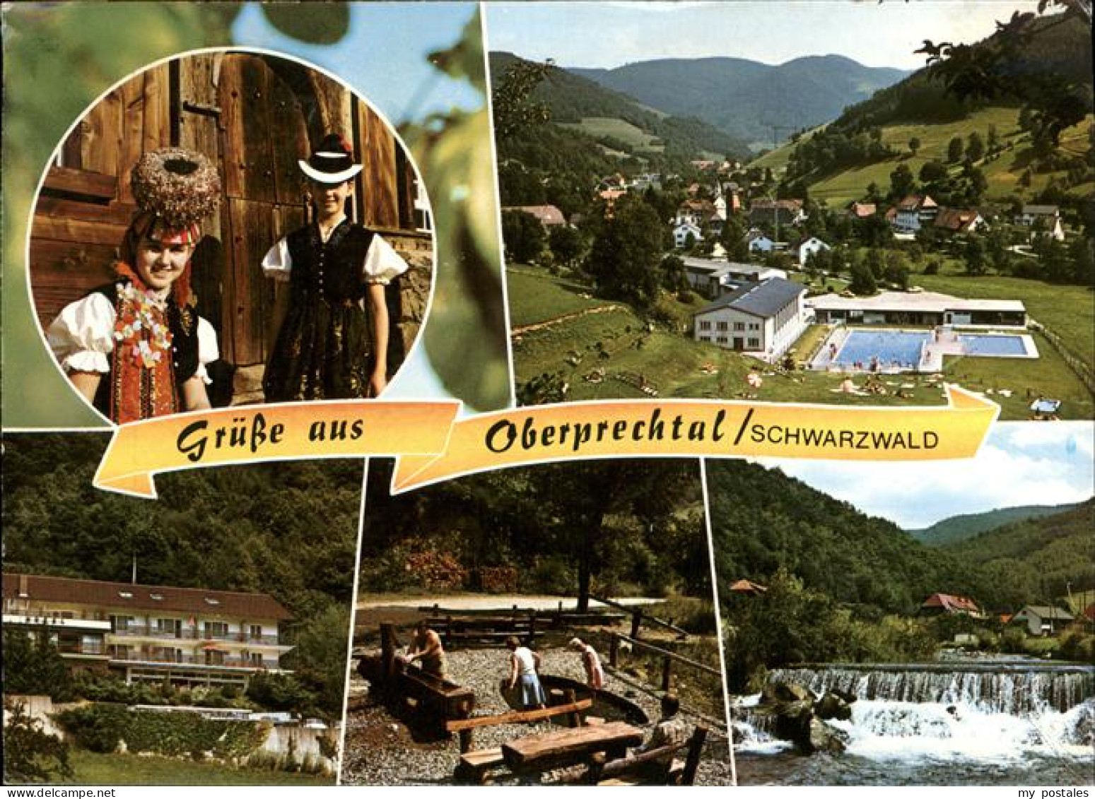 41082507 Oberprechtal Tracht Schwimmbad Wasserfall Oberprechtal - Elzach