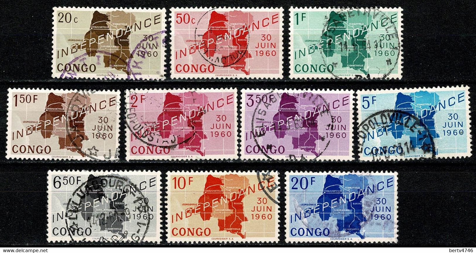 Rep. Congo 1960 - OBP/COB 372/81 Obl./Gebr./Used - Oblitérés