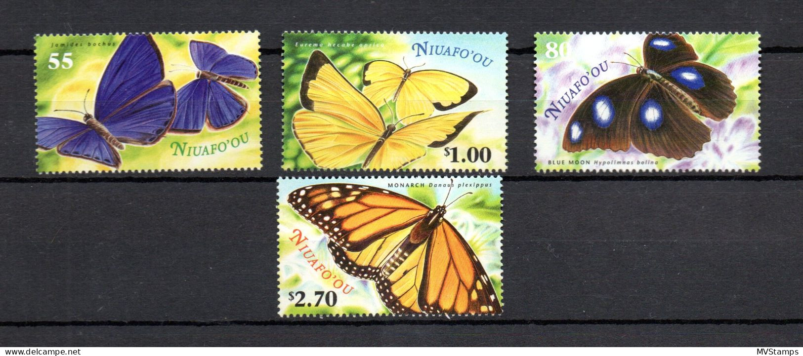 Niuafo'ou Islands 2000 Set Butterfly/Schmetterlinge Stamps (Michel 367/70) MNH - Tonga (1970-...)