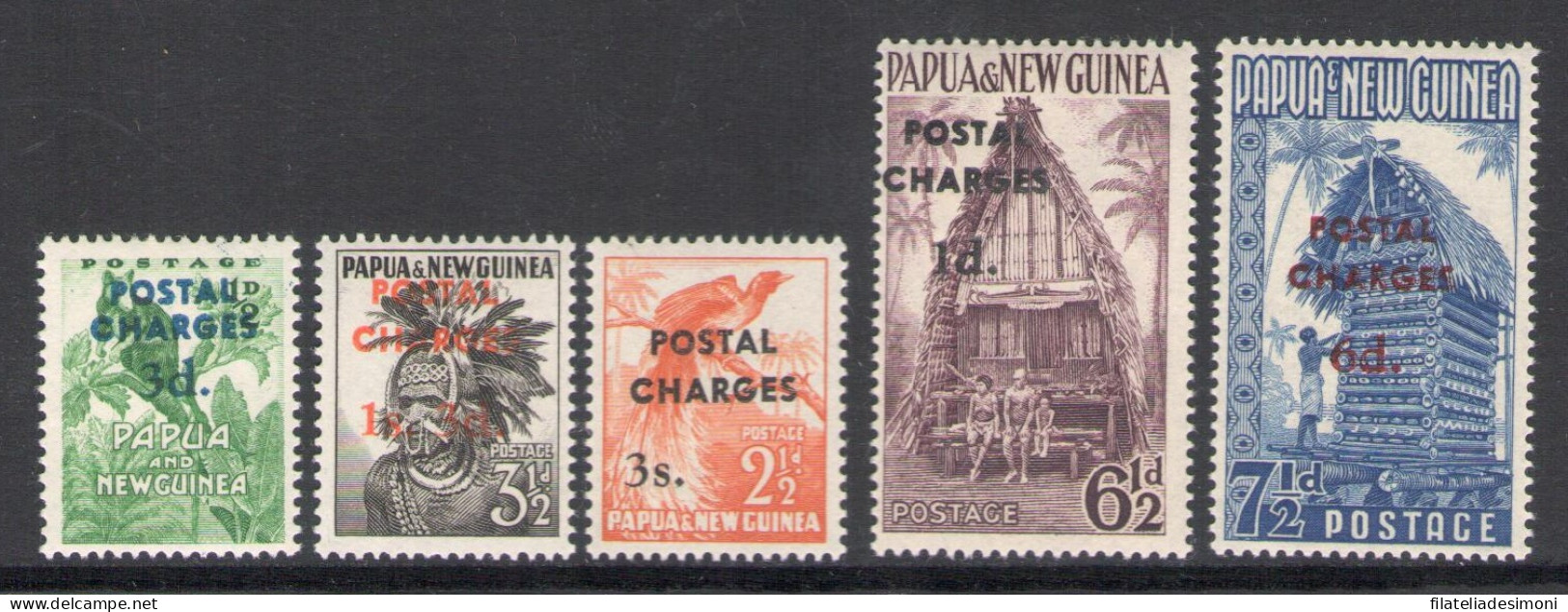 1960 Papua New Guinea - Stanley Gibbons N. D1-D6 - Francobolli Di Servizio - 5 Valori - MNH** - Other & Unclassified