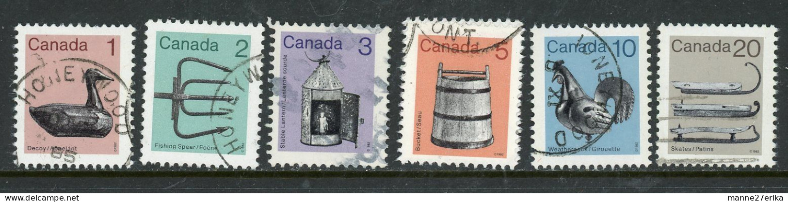 Canada  USED 1982-87 Artifact Definitives - Usati
