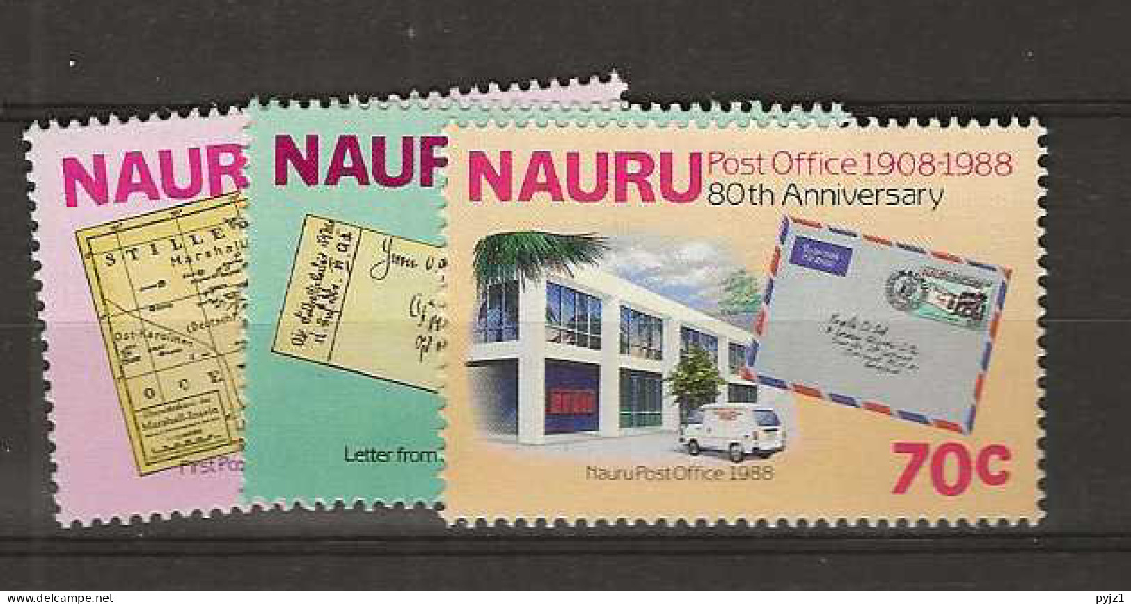 1988 MNH Nauru Mi 346-48 Postfris** - Nauru