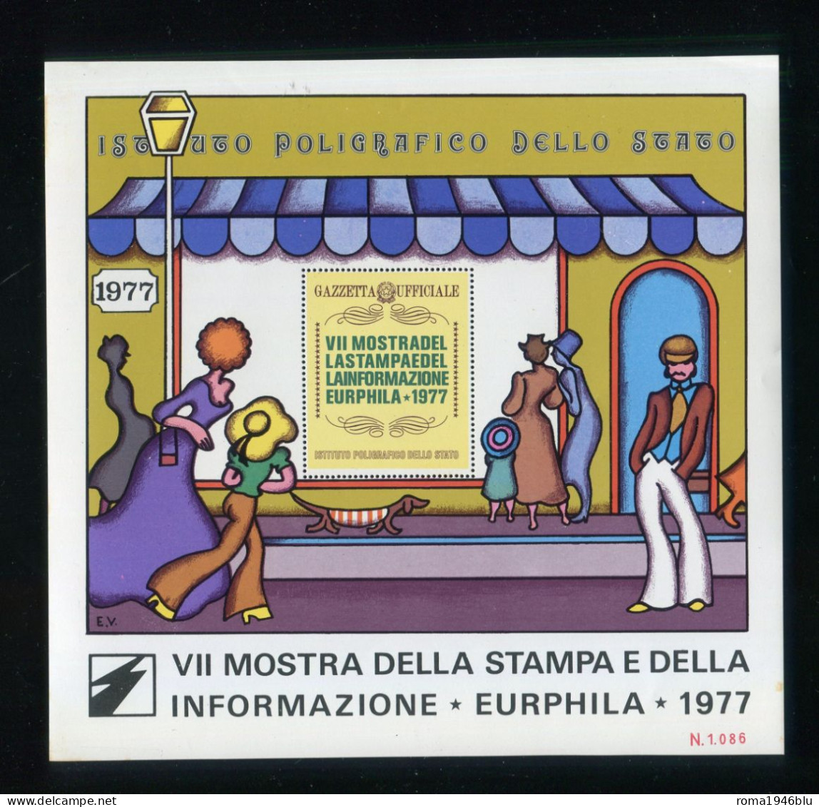 1977 ITALIA FOGLIETTO ERINNOFILO EURPHILA MOSTRA STAMPA E INFORMAZIONE - Erinnophilie