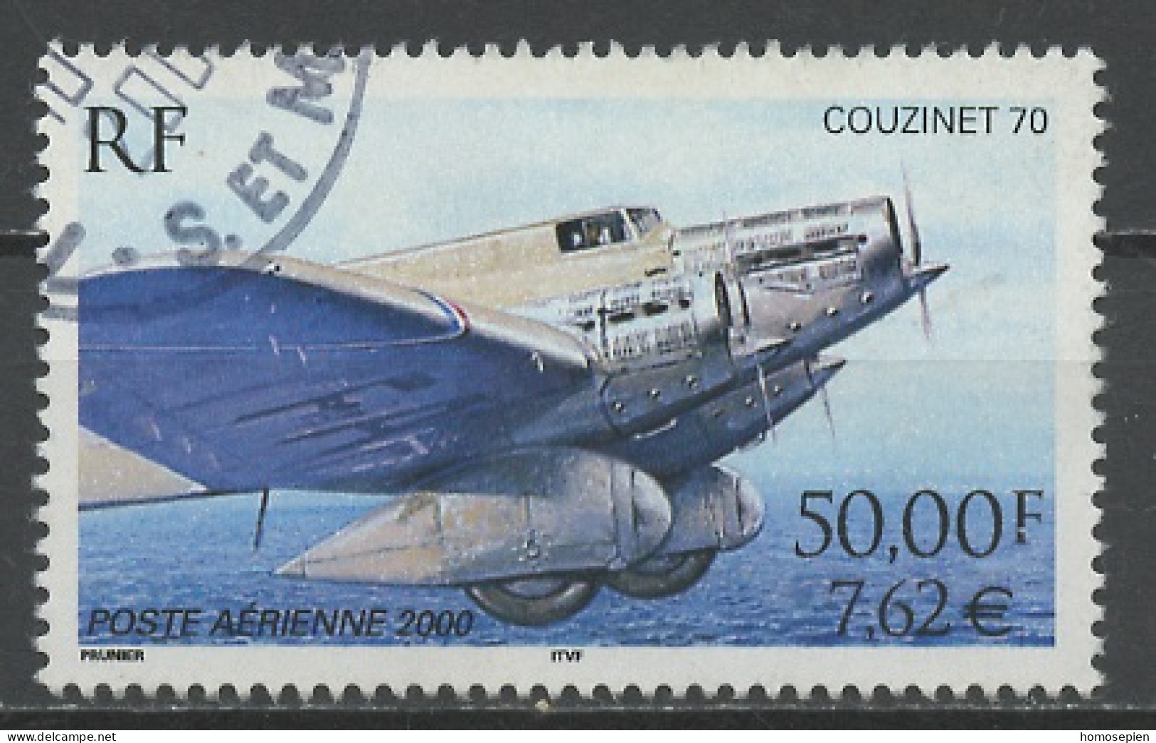 France - Frankreich Poste Aérienne 2000 Y&T N°PA64 - Michel N°F3441 (o) - 7,62€ Couzinet 70 - 1960-.... Usati