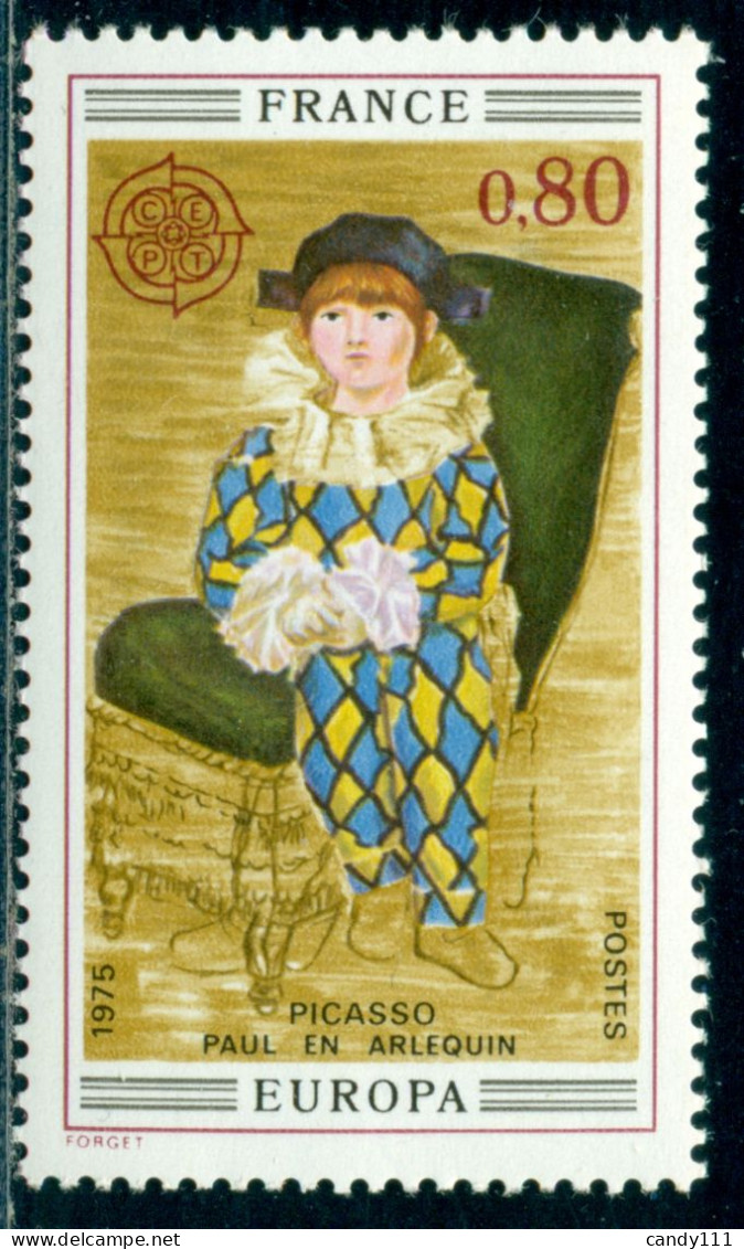 1975 Paul As A Harlequin; By Pablo Picasso,painting,circus,France,1915,MNH - Picasso