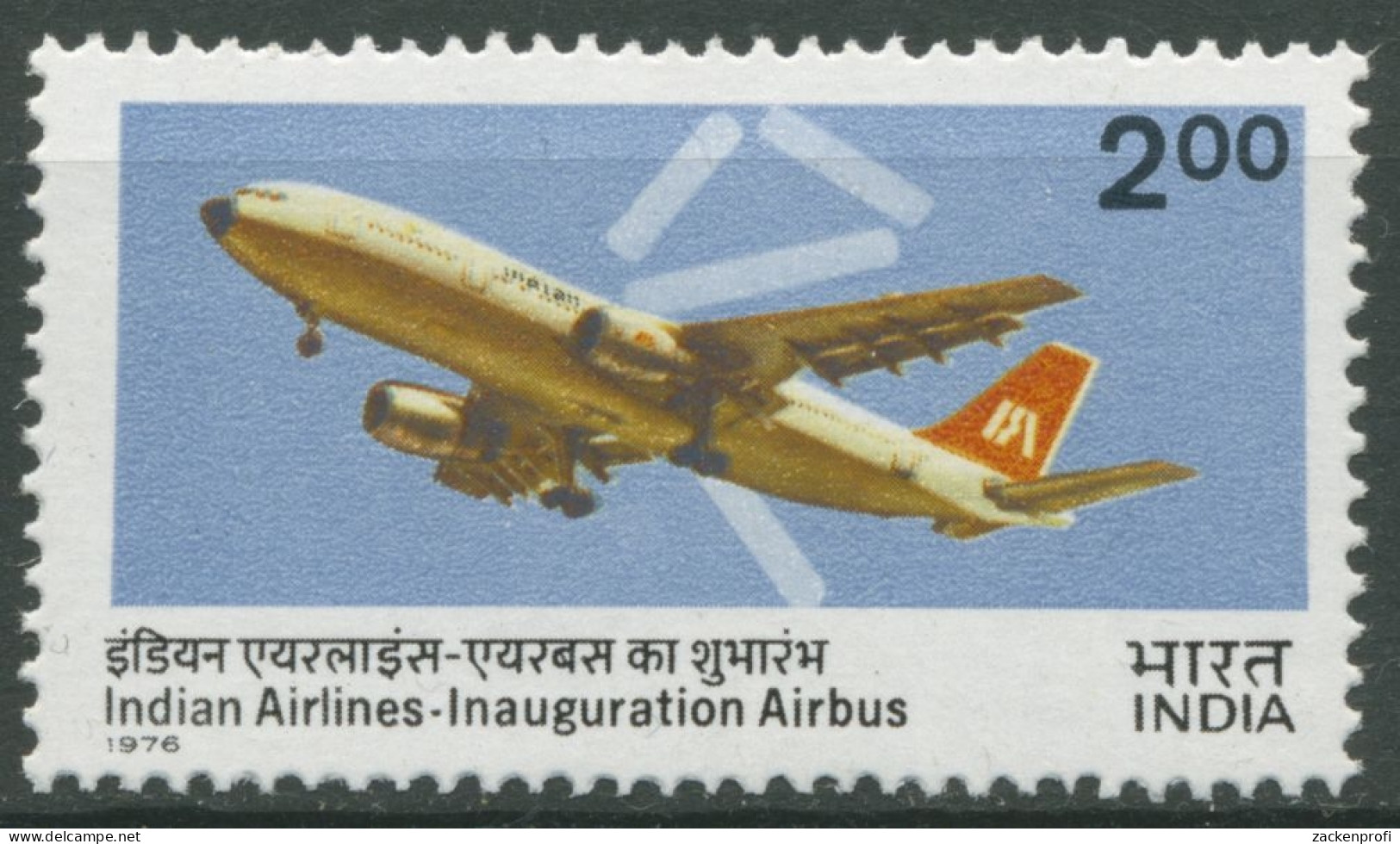 Indien 1976 Erster Airbus Der Indian Airlines 701 Postfrisch - Neufs