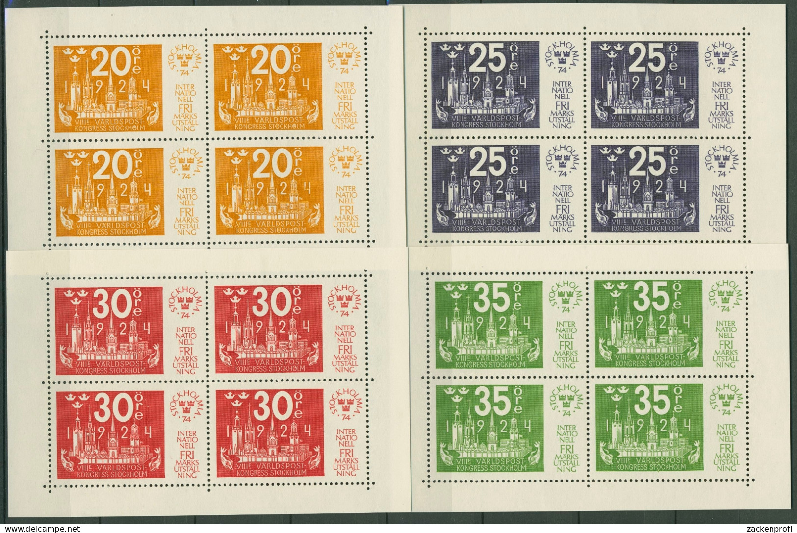 Schweden 1974 STOCKHOLMIA'74 Stockholm Block 2/5 Postfrisch (C92281) - Blocks & Sheetlets