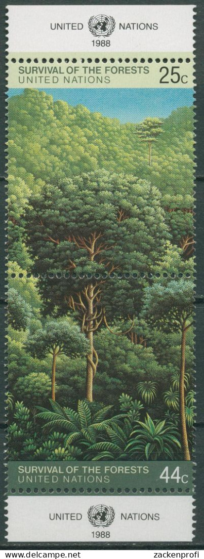 UNO New York 1988 Rettet Den Wald Tropischer Regenwald 547/48 ZD Postfrisch - Nuevos