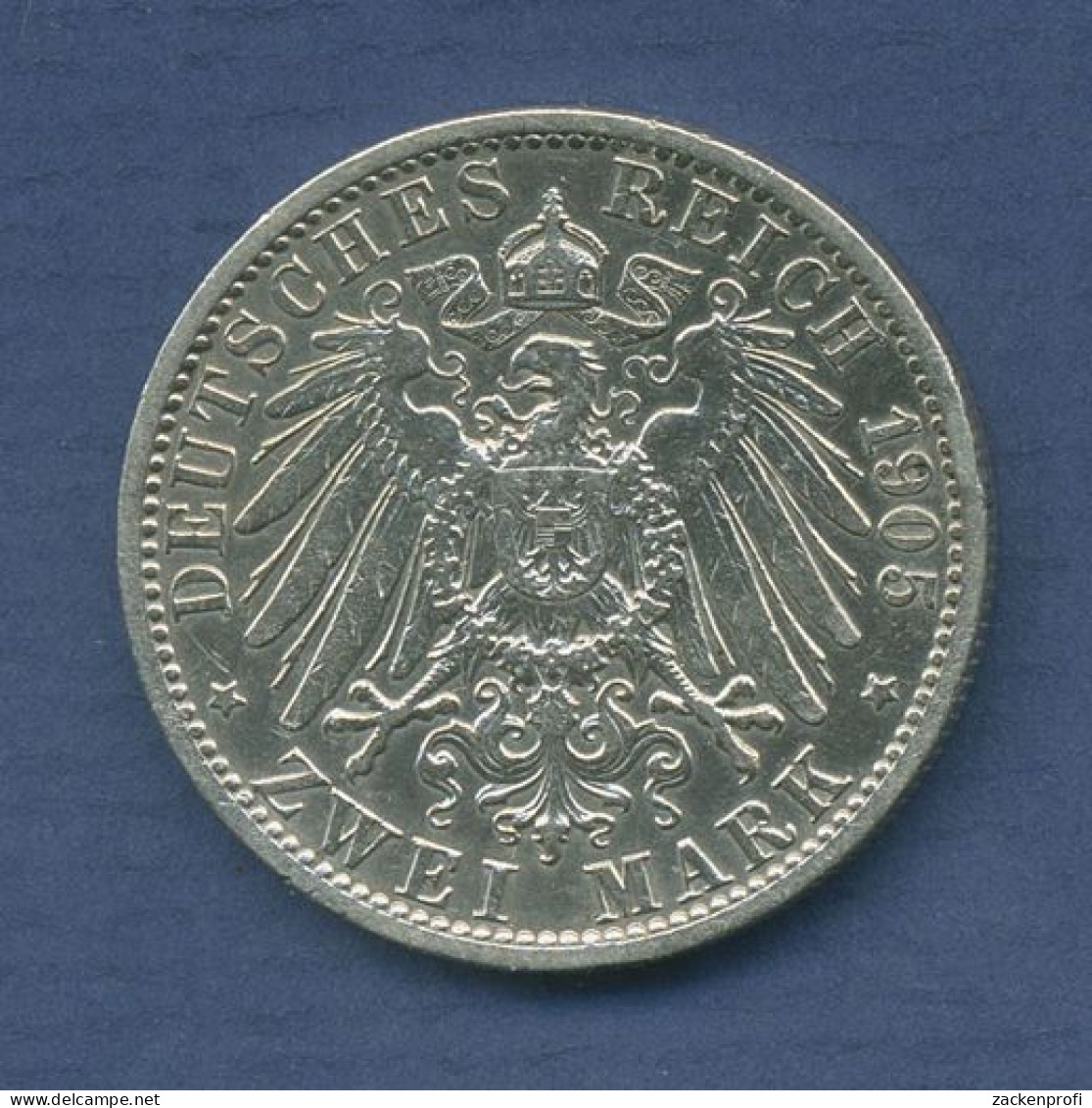 Preußen 2 Mark 1905 A, Kaiser Wilhelm II., J 102 Ss-vz (m3733) - 2, 3 & 5 Mark Plata